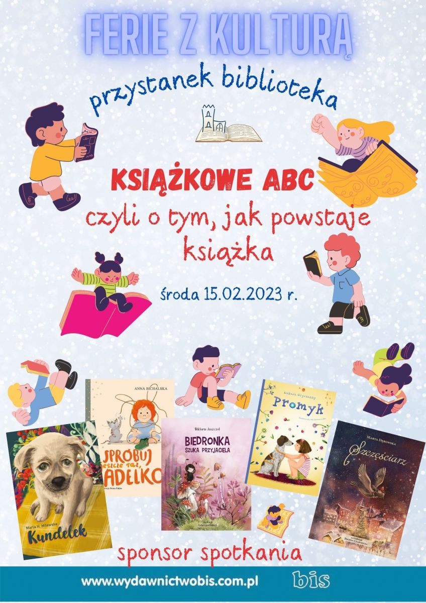 Plakat informujący o zajęciach "Książkowe abc"